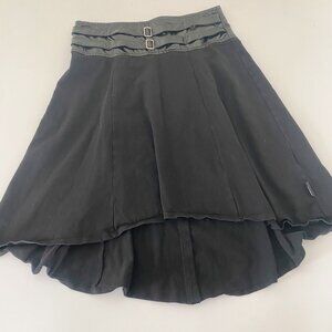 Tripp NYC Daang Goodman Hi Low Skirt Faux Leather Buckle
